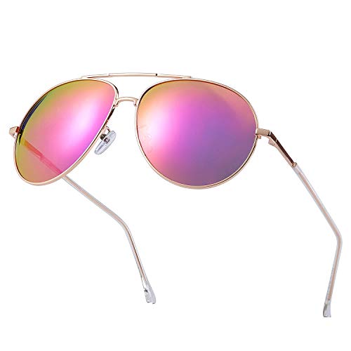 I Kua Fly Gafas de Sol Hombre Polarizadas al Aire Libre para Esquiar Golf Correr Ciclismo (rosa)