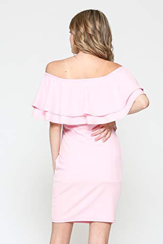 Robe de maternité grand rose fluide et extensible - 6