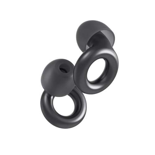 Loop Experience Tapones para los Oídos con Reducción de Ruido - Protección Auditiva para Músicos, Concentración y Motos + 8 Puntas para los Oidos en XS/S/M/L - Reducción 18dB - Negro Medianoche