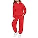 my first halloween baby girl outfit,Girls Boys 2 Piece Outfits Hoodie Kids Sweatsuit Sets Sweatshirt and Baggy Fall Fashion Sweatpant with Pockets(A-Red, 7-8 Years)