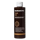 Furniture Clinic Teak Oil - Outdoor Wood Oil Protects Garden Furniture - Restores Wood & Prevents Drying & Deterioration - Quick Drying - Natural Matt Finish - 500ml