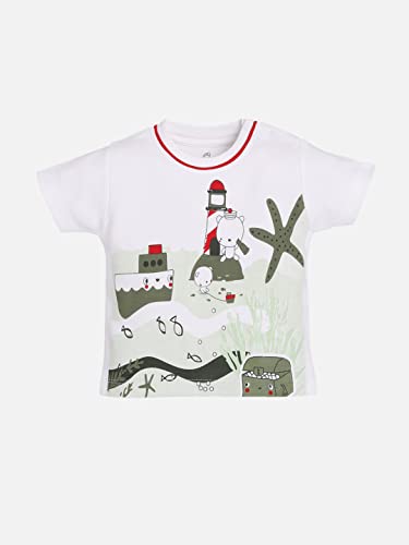 Image of BABY GO 100% Pure Cotton Kids T-Shirt &Shorts for Baby Boys (3-6 Months, OLIVE)