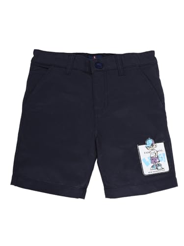 Image of KiddoPanti Boys Solid Cotton Woven Knee Length Formal Shorts