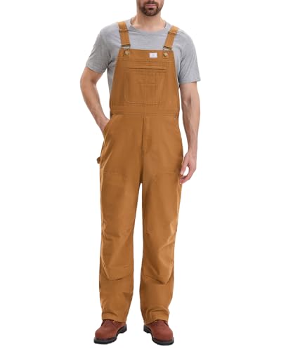 HISEA Flex Canvas Overalls for Men