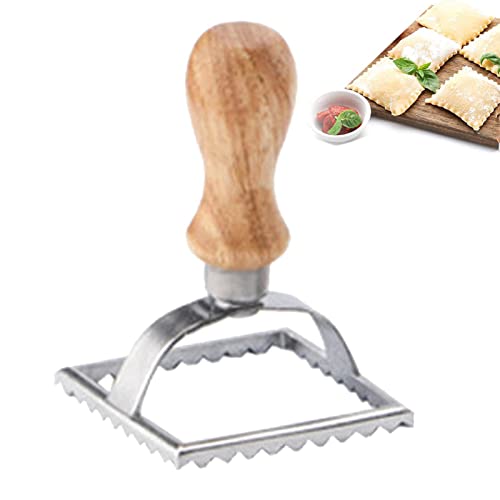 Macchina per pasta | Stampino per biscotti con manico in legno – Affettatrice per pasta e gnocchi, ravioli, lasagne, piroggen e molto altro ancora