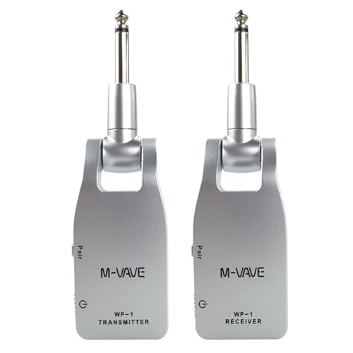 Sistema inalámbrico de guitarra y bajo, Pickup inalámbrico digital 2.4GHz para guitarra eléctrica y bajo con batería integrada recargable (plateado) miniatura 3