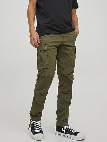 Pantalon Cargo Jack & Jones Vert Kaki Coupe Regular Homme - 2