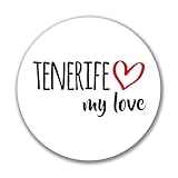 Huuraa Pegatina Tenerife My Love tamaño 10 cm para todos los fans de Tenerife España, idea de regalo para amigos y familiares
