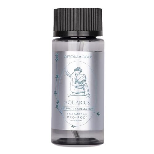 Aroma360 Pro Pod - Fragrance Oil Inspired by Astrology - Scent Includes Ginger, White Flower & Amber - Aquarius, 50mL/1.7 fl oz
