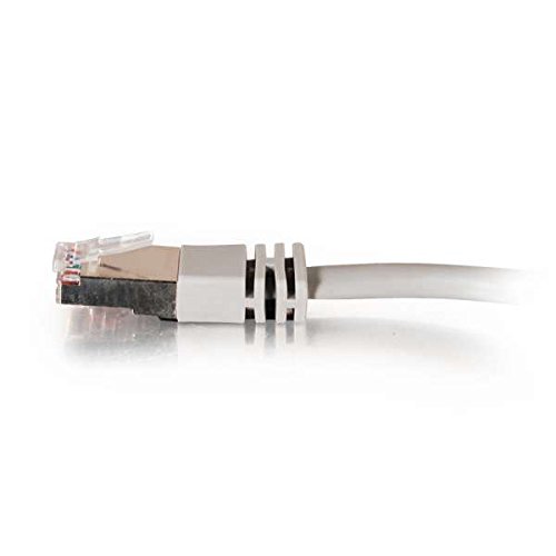 Image of C2G 27270 Cat5e Cable - Snagless Shielded Ethernet Network Patch Cable, Gray (50 Feet, 15.24 Meters) Grey