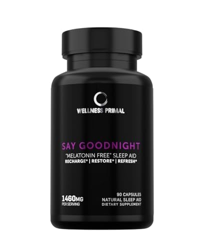 Wellness Primal Melatonin Free Sleep Aid Supplement for Longer, Restful