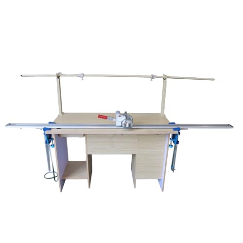 INTSUPERMAI High Speed Delay Function Fabric End Cutter High-speed Fabric End Cutter Machine Fabric Cutter Cloth Cutter with 86.6 inch Rack and Digital Counter 220V