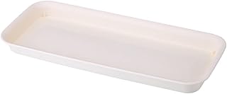 Plant Saucers,Rectangular Flower Pot Tray, Flower Plant Container Pot Saucer Flower Pot Trays Plastic Rectangle Flower Pot Pallet (12 Inches Creamy-White) Garden Accessories