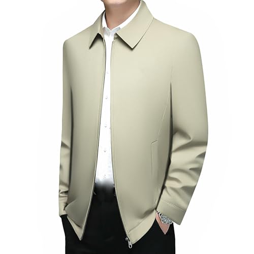 Veste de printemps fine homme mi-longue col carré contre fraîcheur matinale - 4