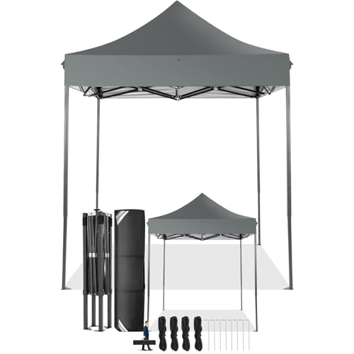 Image of COBIZI 10x15 Pop Up Canopy Tent,Heavy Duty Canopy(Gray Gray No Sidewalls)