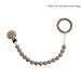 Hacloser Baby Pacifier Holder Clip, Natural Wooden Beads Nursing Teether Dummy Chain Gift for Infant Kids (14mm/0.55''-B)