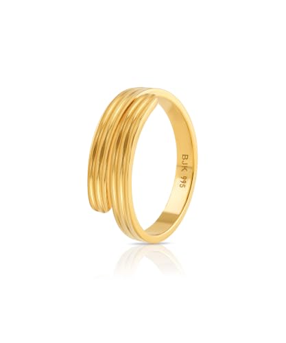 Image of Bhima Jewels 24K 995 Purity Yellow Gold Vedhani Ring 2g