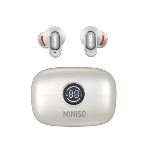 Image of MINISO MS105 AI Translation Earbuds Real Time, Translator Earbuds Support 134 Languages with APP, Bluetooth 6.0 Translator Headphones Compatible with iOS & Android, for Travel Business（White）