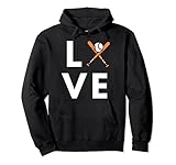 love baseball sports lover game day baseball and bat design felpa con cappuccio
