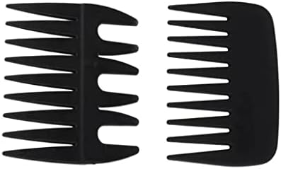 2Pcs Small Travel Wide Tooth Combs for Curly Hair Thick Wavy QIANBEIY Min Men Pocket Comb Plastic Hair Detangling Comb Hair Styling Tool Black