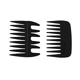 2Pcs Small Travel Wide Tooth Combs for Curly Hair Thick Wavy QIANBEIY Min Men Pocket Comb Plastic Ha