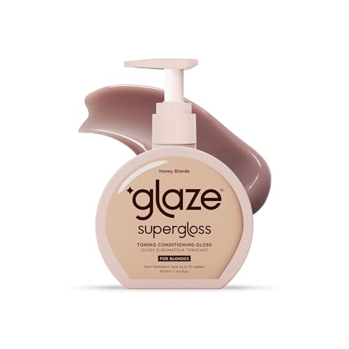 Glaze Super Gloss Color Conditioning Gloss – Honey Blonde for Medium to Dark Blonde Hair – Rinse Out Semi-Permanent Hair Gloss that Enhances Color and Boosts Shine & Hydration