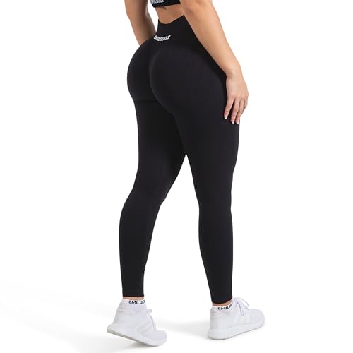 SMILODOX Leggings Damen Booty Scrunch Cetrina, High Waist Seamless Sporthose, Push-up Booty Leggins