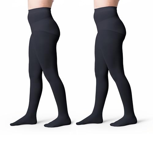 Image of Silky Toes Girls Opaque Microfiber Tights 1-2 Pairs Black White or Colored Nylon Stockings for Kids - ballet footed tights