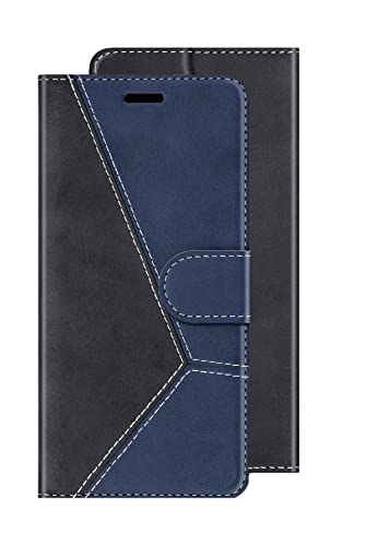 Image of Perkie Trendy Series, Faux Leather Wallet Flip Case Magnetic Closure Flip Cover for for Motorola Moto G54 5G (Navy Blue)