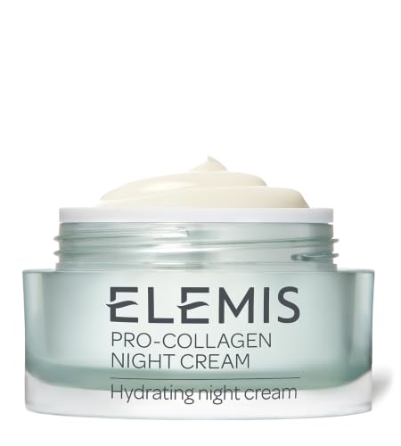 Elemis Pro-Collagen Night Cream Anti-Aging Face Cream for Fine Lines & Wrinkles Hydrating Overnight Moisturizer with Padina Pavonica 50ml
