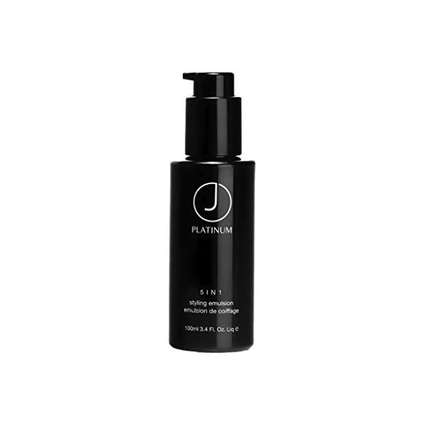 J Beverly Hills Platinum 5 In 1 Leave-in Styling Emulsion Cream with Argan Oil for Heat Protection, (3.4 Oz)