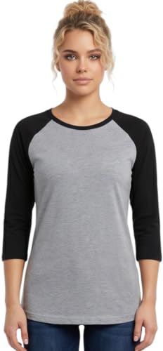 Image of ToBeInStyle Women's Classic Two Color Cotton Baseball T-Shirts