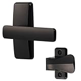 Ideal Security Model AJ Lever Handle Set for Storm Doors and Screen Doors, Replacement Door Handle for Surface Mount Installation, Black