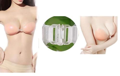 health benefits Women's & Girls Padded Wire Free Regular Reusable Strapless Wire Free Stick-On Bra Silicone Push Up Free-Bra (Pack-of-1) (28, Beige) ((Free-Size), (Nude-Pack-of-1))-picture-49