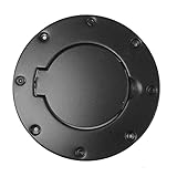 Rugged Ridge 11229.01 Black Powder-Coated Non-Locking Gas Door Cover for 1997-2006 Jeep Wrangler TJ