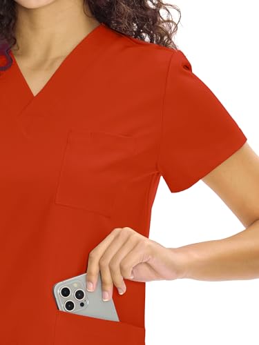 COZYFIT Scrubs for Women Set Medical Uniform - V-Neck Top & Straight Leg Pants with 9 Pockets, Unisex Workwear COZY SCRUBS
