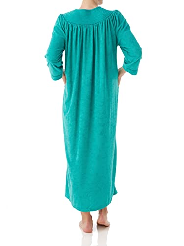 AmeriMark Women Full-Length Snap Front Terrycloth Long Bathrobe – Loose Absorbent Full-Coverage Plush Long Ankle Bath Robe3