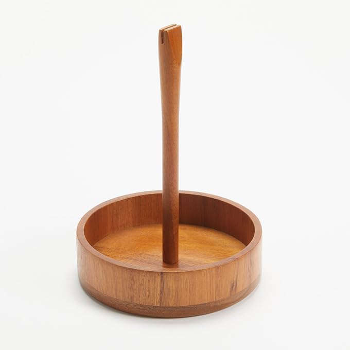 American Metalcraft, Inc. CONDIMENT CADDY, WOOD, ACACIA, 7-1/4" DIA.