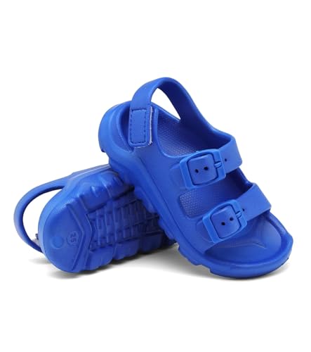 Image of Boys Girls Toddler Little Kid Sandals Buckle Adjustable Water Sandal With Hook Loop Back Strap(Toddler 5-Little Kid 12)
