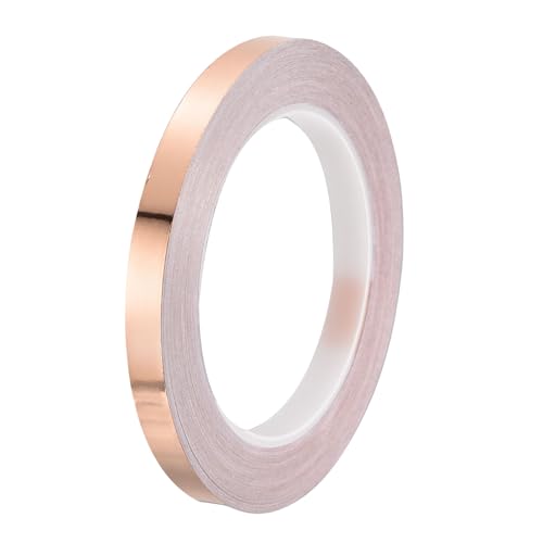 PATIKIL Copper Tape 0.39 Inch x 27 Yards 0.05 Thick Copper Foil Tape Single Sided Conductive Adhesive EMI Shielding for Electronics, Circuits, Grounding