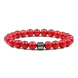 VNVFJKLO Pulsera, Reduce los antojos de Alcohol, Alivia la ansiedad y el estrés por abstinencia, Apoyo Natural for Dejar Beber(Red)