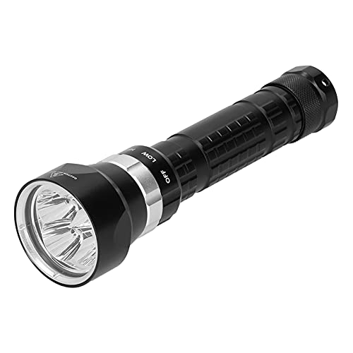 flexman Scuba Diving Flashlight, 4800LM Waterproof Aluminum Alloy Portable LED Dive Torch, Underwater Flashlight with Lanyard for Under Water Deep Sea Cave