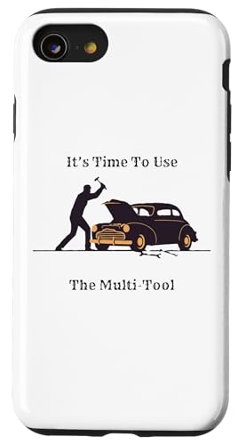 面白いハンマーは車を修理するためのマルチツールです。 スマホケース iPhone SE (2020) / 7 / 8 用