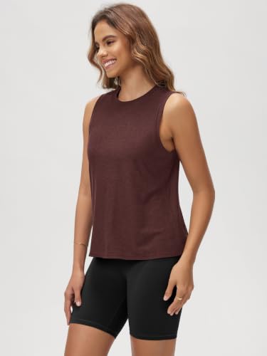Image of ODODOS Women's Performance Tank Ultra Soft odSTRATUM Tech Sleeveless Tee Shirts High Crew Neck Pullover Top