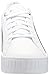 PUMA Women's KARMEN WEDGE Sneaker, Puma White-Puma Black-Gold, 7.5
