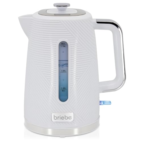 briebe Elegance Hervidor Agua Eléctrico 1,7L Inalámbrico, Tetera Infusiones 2200W Ebullición...