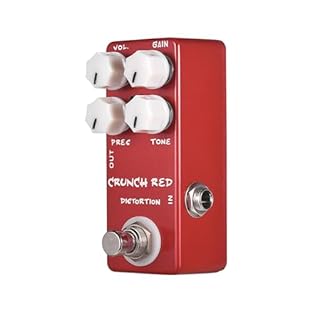 High-quality distortion guitar effect pedal. 4 functional knobs(VOL./GAIN/PRES/TONE) for adjusting the performance of the overdrive effect. True bypass footswitch for switching between distortion effect and bypass status. LED light for indicating eff...