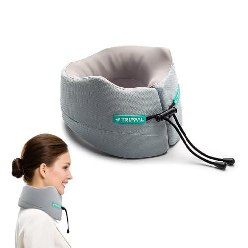 TripPal Travel Pillow 360° All-Round Neck Support, Keep Airplane Sleeping Position Balanced, Patent HybridFlex Dual Memory Foam, lce-Cool Fabric, Ergonomic design, Machine Washable, Carrying Bag S TripPal Travel Pillow 360° All-Round Neck Support, Keep Airplane Sleeping Position Balanced, Patent HybridFlex Dual Memory Foam, lce-Cool Fabric, Ergonomic design, Machine Washable, Carrying Bag S