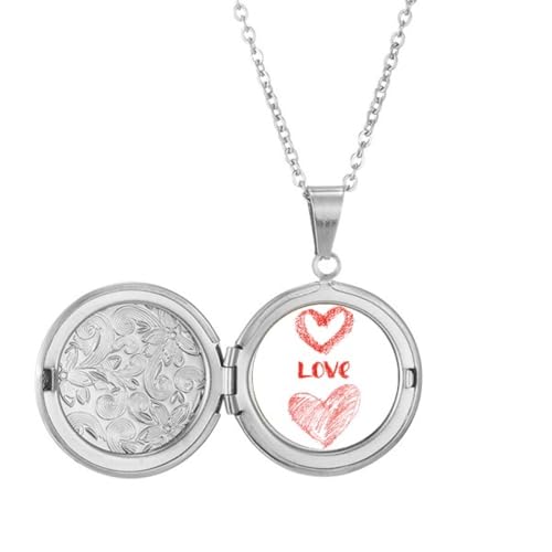 Collier médaillon cœur Love You rouge, le cadeau idéal pour déclarer sa flamme