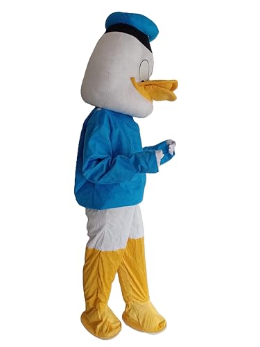 Image of BookMyCostume Comical Sailor Duck Cartoon Mascot Costume For Theme Birthday Party & Events | Adults | Full Size